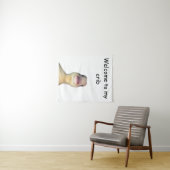 Grappige Eend Meme: Welkom in Mijn Huis Eend Wandkleed (In Situ (horizontaal))
