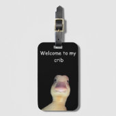 Grappige Eend Meme – “Welkom in Mijn Huis” Schatti Bagagelabel (Voorkant (verticaal))