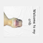Grappige Eend Meme – “Welkom in Mijn Huis” Schatti Fleece Deken (Voorkant (Horizontaal))