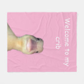 Grappige Eend Meme – “Welkom in Mijn Huis” Schatti Fleece Deken (Voorkant (Horizontaal))