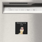 Grappige Eend Meme – “Welkom in Mijn Huis” Schatti Magneet (Insitu (Vaatwasser))