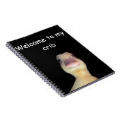 Grappige Eend Meme – “Welkom in Mijn Huis” Schatti Notitieboek (Rechterzijde)