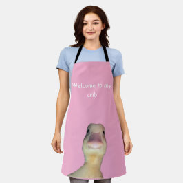 Grappige Eend Meme – “Welkom in Mijn Huis” Schatti Schort