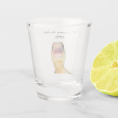 Grappige Eend Meme – “Welkom in Mijn Huis” Schatti Shot Glas (Achterkant)