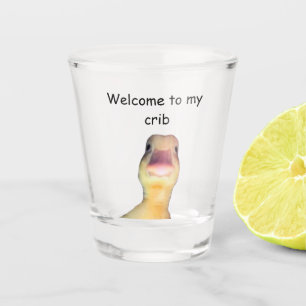 Grappige Eend Meme – “Welkom in Mijn Huis” Schatti Shot Glas