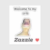 Grappige Eend Meme – “Welkom in Mijn Huis” Schatti Sticker (Vel)