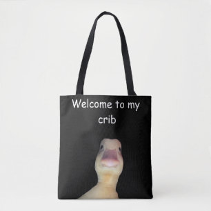 Grappige Eend Meme – “Welkom in Mijn Huis” Schatti Tote Bag