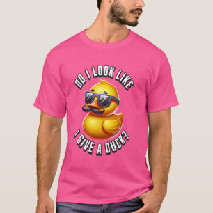 Grappige Eend met Bril en Snor - Ik Geef Niet T-shirt