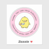 Grappige Eend met Mes Bedankt voor uw aankoop Sticker (Vel)