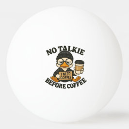 Grappige Eend Niet Praten Voor Koffie Schattige Ko Pingpongbal