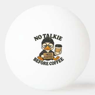Grappige Eend Niet Praten Voor Koffie Schattige Ko Pingpongbal