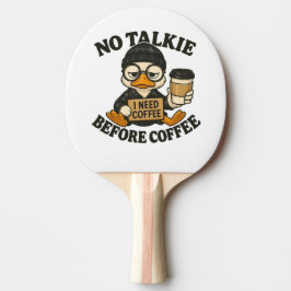 Grappige Eend Niet Praten Voor Koffie Schattige Ko Tafeltennisbatje