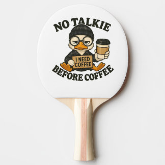 Grappige Eend Niet Praten Voor Koffie Schattige Ko Tafeltennisbatje