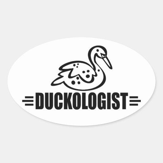 Grappige Eend Ovale Sticker (Voorkant)