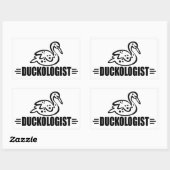 Grappige Eend Rechthoekige Sticker (Vel)