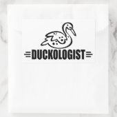 Grappige Eend Rechthoekige Sticker (Tas)