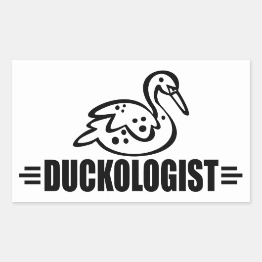 Grappige Eend Rechthoekige Sticker (Voorkant)