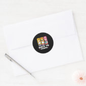 Grappige eend schoolsquad eerste schooldag voor ronde sticker (Envelop)