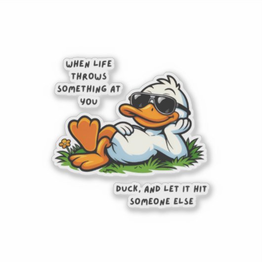 grappige eend stickers (Voorkant)