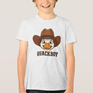 Grappige Eend Stomme Western Cowboy Tri-Blend Shirt