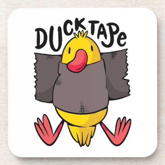 Grappige Eend Tape Bier Onderzetter (Voorkant)