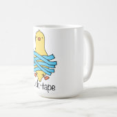 Grappige Eend Tape Grappige Uitdrukking Cute Eend  Koffiemok (Voorkant rechts)
