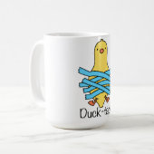 Grappige Eend Tape Grappige Uitdrukking Cute Eend  Koffiemok (Voorkant links)