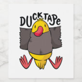 Grappige Eend Tape Wijn Etiket (Enkel label)