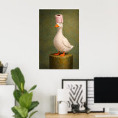 Grappige Eend Toiletpapier Hoed Print, Grappige Ba Poster (Thuiskantoor)