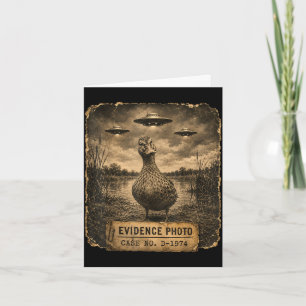 Grappige eend ufo bewijs foto alien humor  kaart