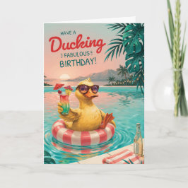 Grappige Eend Verjaardagskaart voor Vrouwen Kaart