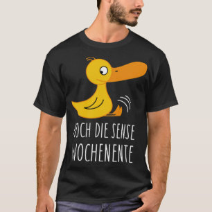 grappige eend wil een mooi weekend zwarte labs t-shirt