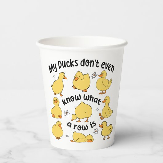 Grappige eenden sarcastisch papieren bekers (Achterkant)