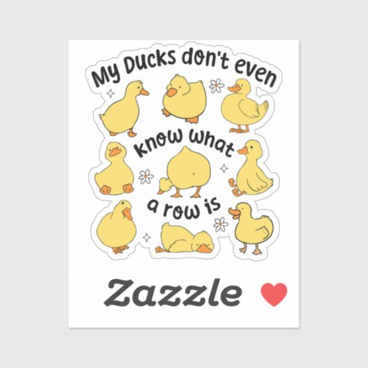 Grappige eenden sarcastisch sticker (Vel)