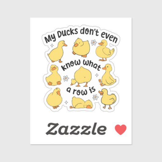 Grappige eenden sarcastisch sticker (Vel)