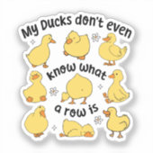 Grappige eenden sarcastisch sticker (Voorkant)