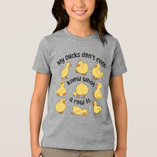 Grappige eenden sarcastisch Tri-Blend shirt (Voorkant)