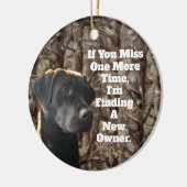 Grappige eendenjacht chocolade lab Camo kerst Keramisch Ornament (Links)