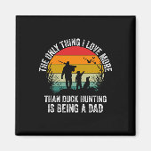 Grappige eendenjacht met papa hond ontwerp voor ee magneet (Voorkant)