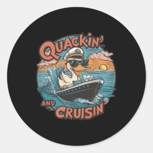 Grappige eendenjacht verstopt ronde sticker