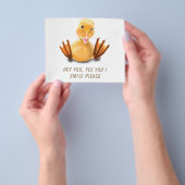 Grappige eendenvliegers flyer (Hand)