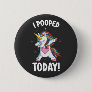 Grappige Eenhoorn Die Ik Vandaag Uitgepoept Heb Ronde Button 5,7 Cm