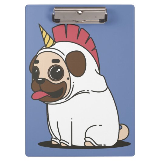 Grappige Eenhoorn - Doggycorn Klembord (Voorkant)