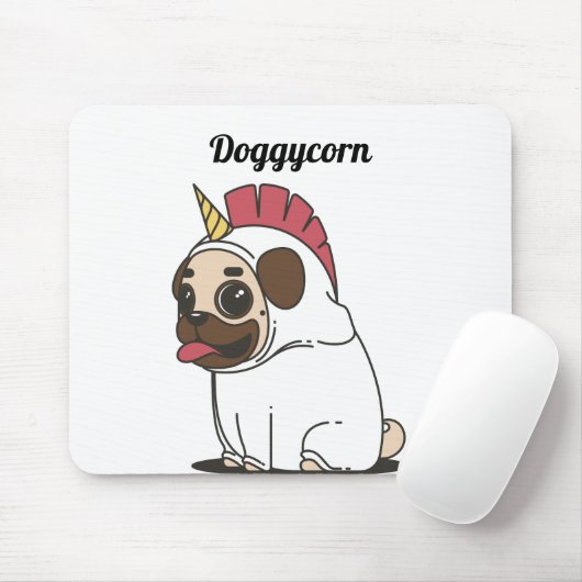 Grappige Eenhoorn - Doggycorn Muismat (Met muis)