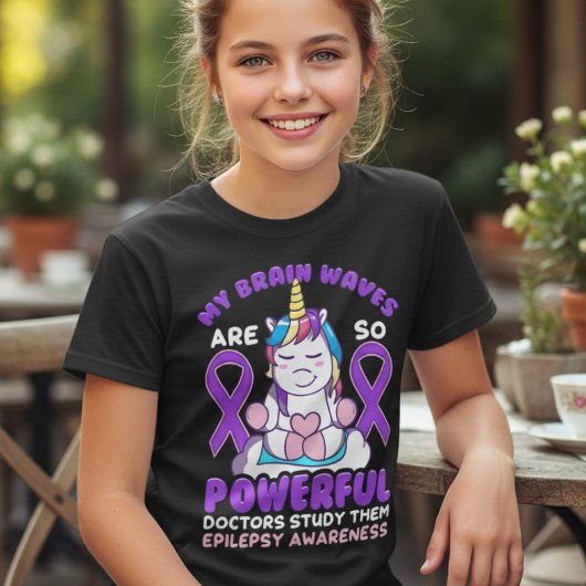 Grappige Eenhoorn Epilepsie Hersengolven T-shirt