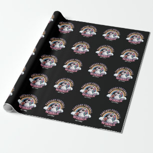 Grappige Eenhoorn Fantasy Football Winnaar 2025 St Cadeaupapier