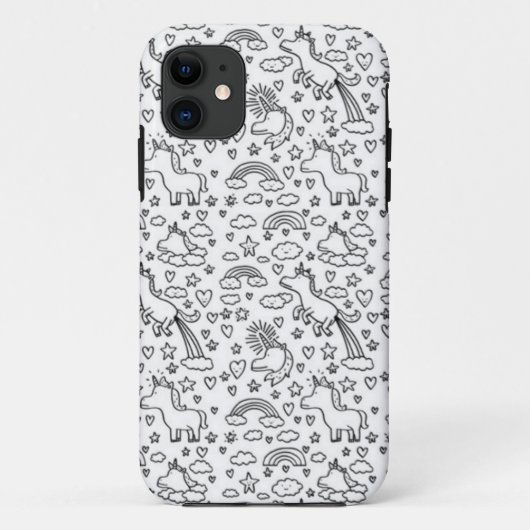 Grappige Eenhoorn iPhone Hoesje (Achterkant)