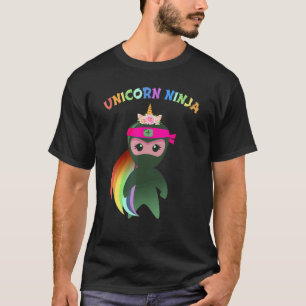 Grappige Eenhoorn Ninja Vermomming Spy Meisjes Kin T-shirt