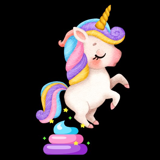 Grappige eenhoorn poep t-shirt