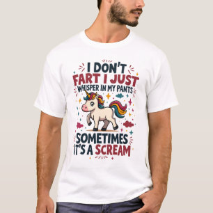 Grappige Eenhoorn Scheet Citaat Vintage Regenboog  T-shirt